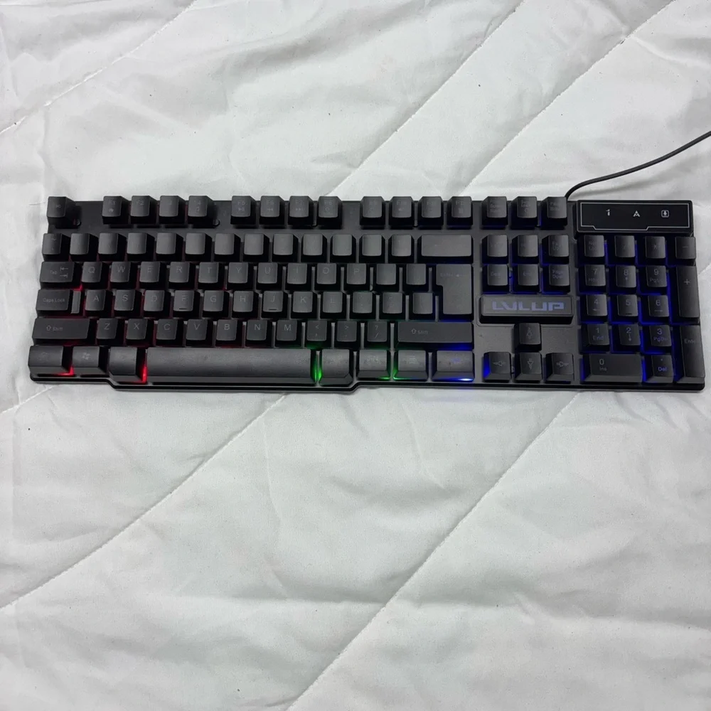 Wired LVLUP Pro Gaming Keyboard with LED Keys LU734PDQ- DC5V 500 mA MAX